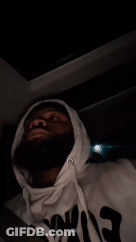 Man With Beard In White Hoodie With Letter N GIF
