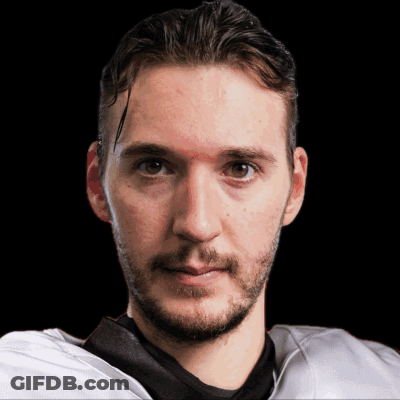 Man With Beard In White Jersey And Black Shirt GIF