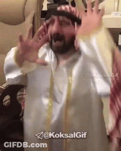 Man With Beard In White Robe And Turban GIF