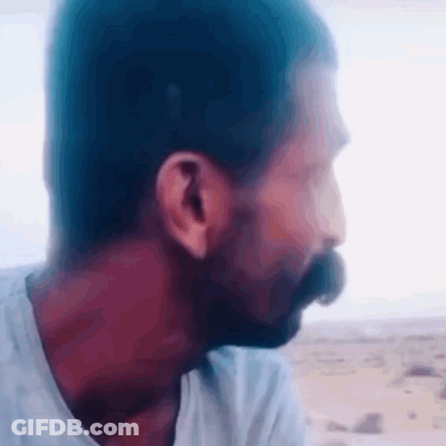 Man With Beard In White Shirt GIF