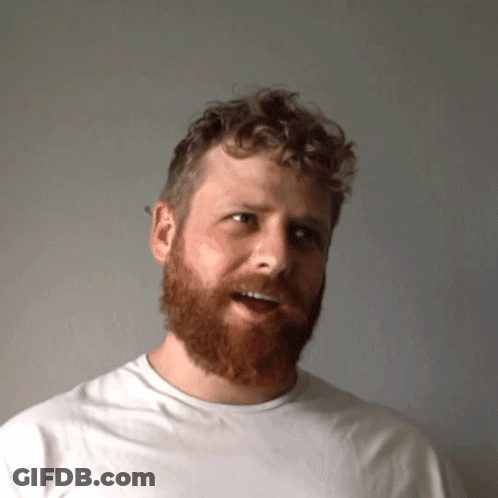 Man With Beard In White Shirt GIF