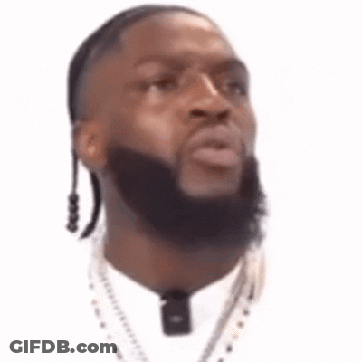 Man With Beard In White Shirt And Necklace GIF