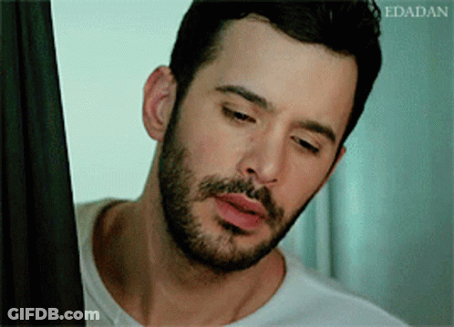 Man With Beard In White Shirt Edadan GIF