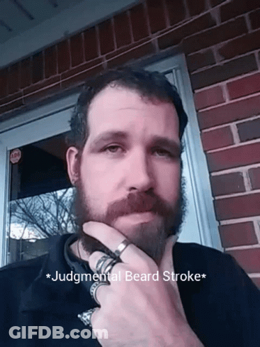 Man With Beard Judging GIF
