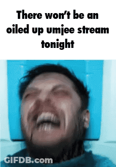 Man With Beard Laughing About Oiled Up Stream GIF