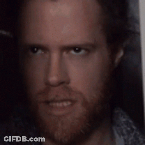 Man With Beard Looking Serious GIF