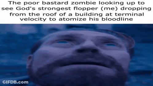Man With Beard Looking Up GIF