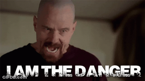 Man With Beard Making Face I Am The Danger GIF