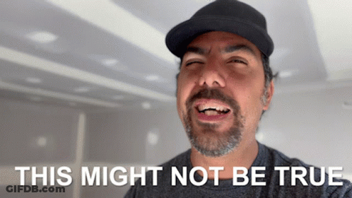 Man With Beard Making Face Saying This Might Not Be True GIF