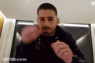Man With Beard Making Fist In Air GIF