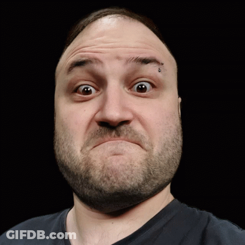 Man With Beard Making Funny Face GIF
