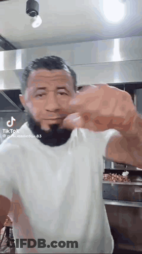 Man With Beard Making Funny Face GIF