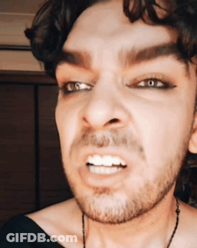 Man With Beard Making Funny Face GIF