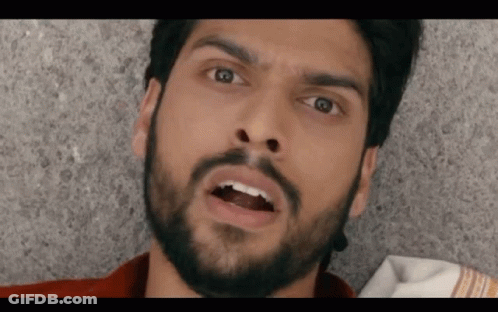 Man With Beard Making Funny Face GIF
