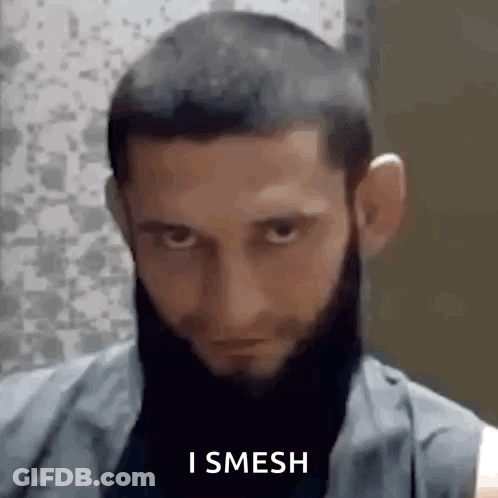 Man With Beard Making Funny Face GIF
