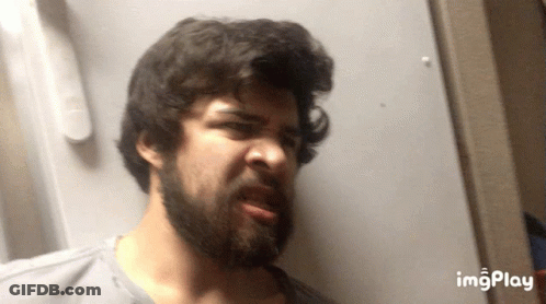 Man With Beard Making Funny Face Saying Imgplay GIF