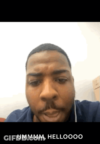 Man With Beard Making Funny Face Saying Ummm Hello GIF