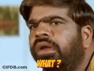 Man With Beard Making Funny Face Saying What GIF
