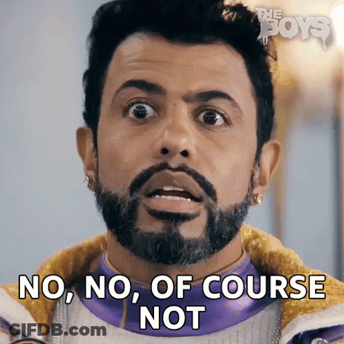 Man With Beard Making Funny Face Says No No Of Course Not GIF
