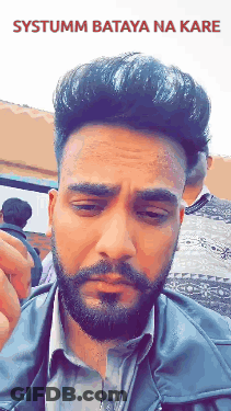 Man With Beard Making Funny Face Systumm Bataya Na Kare GIF