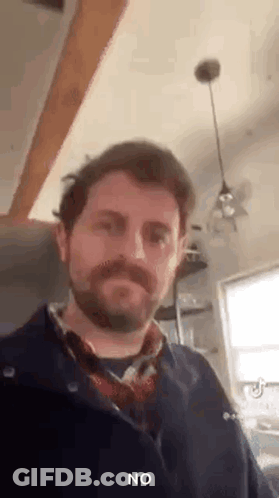 Man With Beard Making Funny Face GIF