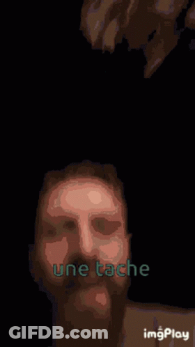 Man With Beard Making Funny Face Une Tache GIF