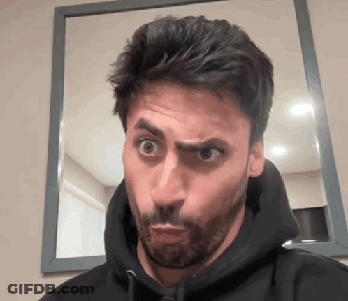 Man With Beard Making Funny Face GIF
