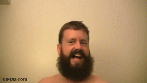 Man With Beard Making Funny Face GIF