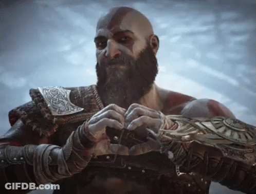 Man With Beard Making Heart GIF