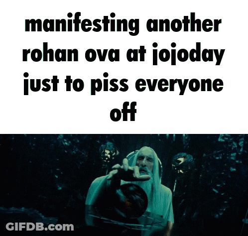 Man With Beard Manifesting Another Rohan OVA At Jojoday GIF