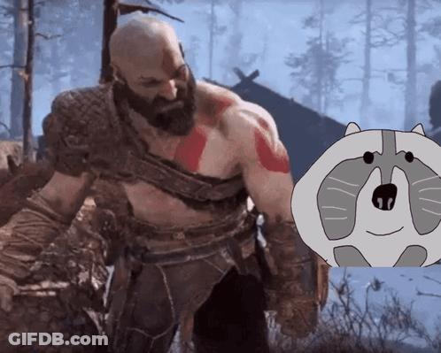 Man With Beard Next To Cat GIF