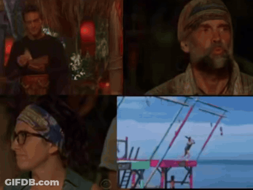 Man With Beard Next To Woman With Glasses And Bandana GIF