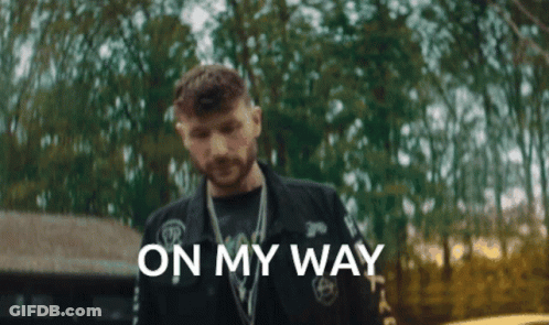 Man With Beard On My Way GIF