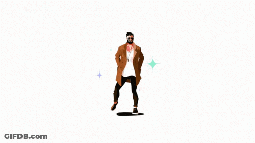 Man With Beard On Skateboard GIF