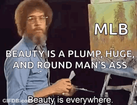 Man With Beard Painting MLB GIF