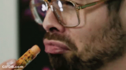 Man With Beard Playing Drums GIF