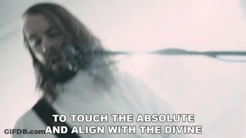 Man With Beard Playing Guitar To Touch Absolute And Align Divine GIF