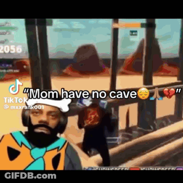 Man With Beard Playing Video Game Says Mom Have No Cave GIF