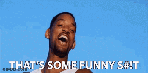 Man With Beard Pointing And Saying That's Some Funny S#t GIF