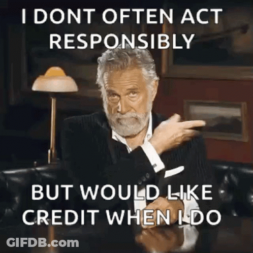 Man With Beard Pointing Saying I Dont Often Act Responsibly GIF