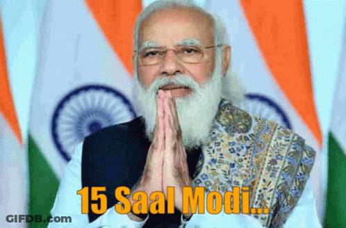 Man With Beard Praying 15 Saal Modi GIF