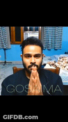 Man With Beard Praying With Hands Folded GIF