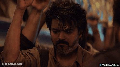 Man With Beard Raising Hands GIF