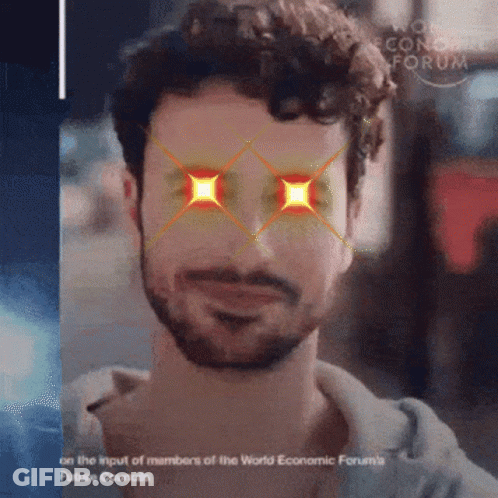 Man With Beard Red Eyes World Economic Forums Future Councils GIF