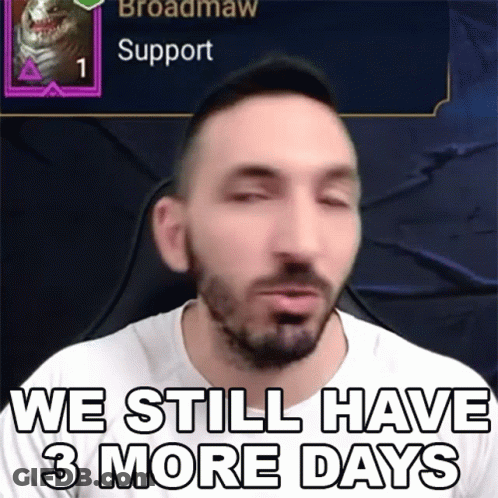 Man With Beard Saying 3 More Days GIF
