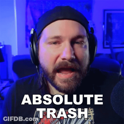 Man With Beard Saying Absolute Trash GIF