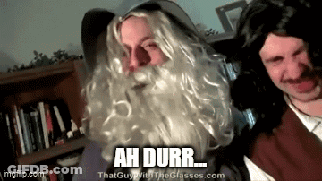 Man With Beard Saying Ah Durr GIF