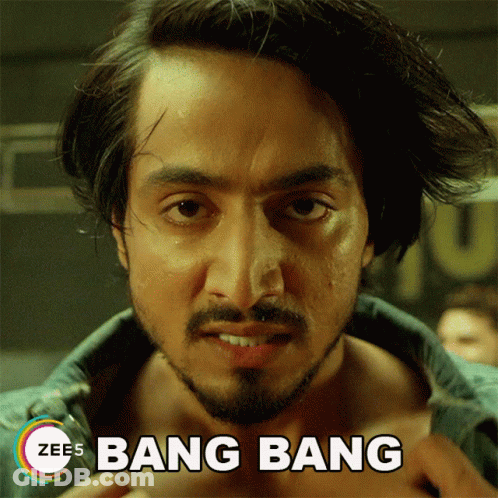 Man With Beard Saying Bang Bang GIF