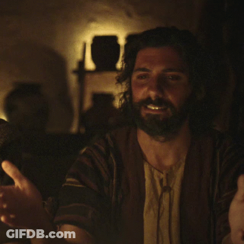 Man With Beard Saying Behold GIF