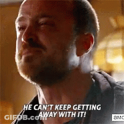 Man With Beard Saying Can't Keep Getting Away GIF